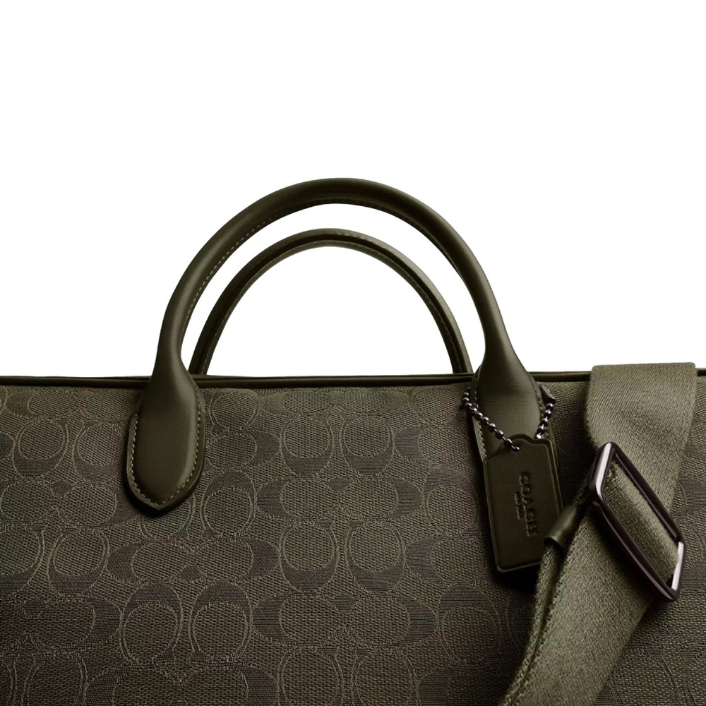 Coach 🆕 Olive Signature Laptop Brief case messenger commuter bag - Picture 4 of 9